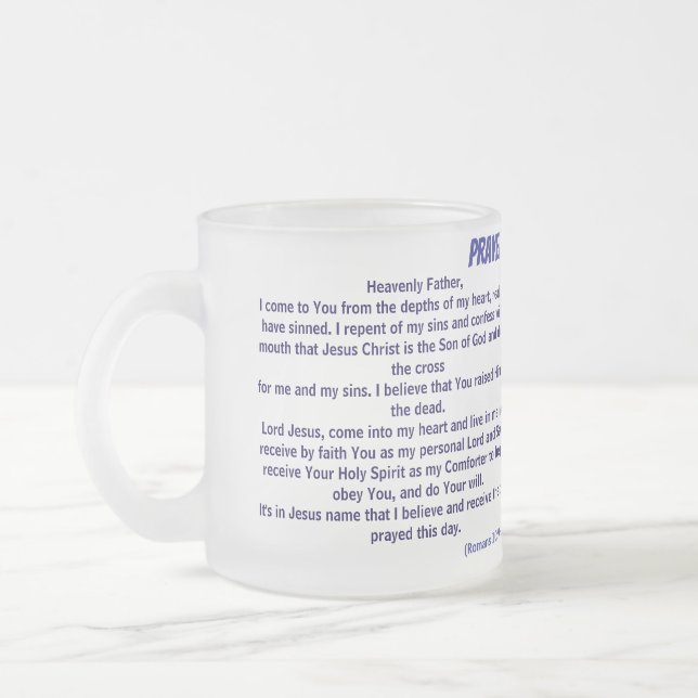 TASSE GIVRÉ PRIÈRE DE SALUT (Gauche)