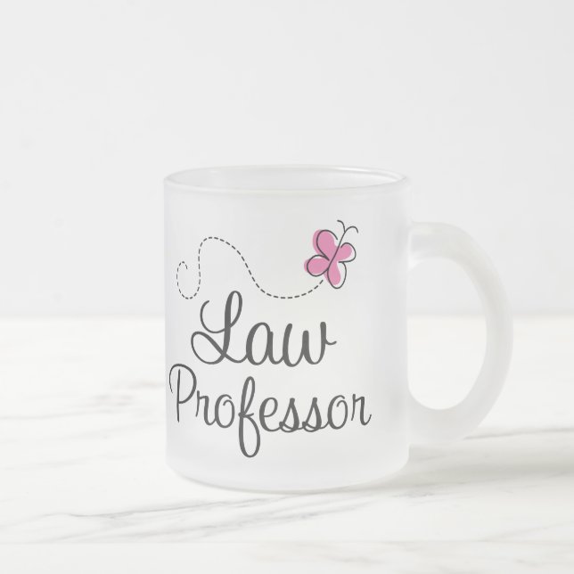 Tasse Givré Professeur de Droit rose mignon (Droit)