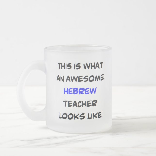 Tasse Givré professeur d'hébreu, génial (Gauche)