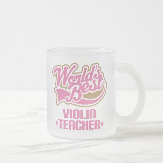 Tasse Givré Professeur mignon de violon (Droit)