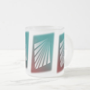 Tasse Givré Rayons blancs sur sarcelle bourguignon