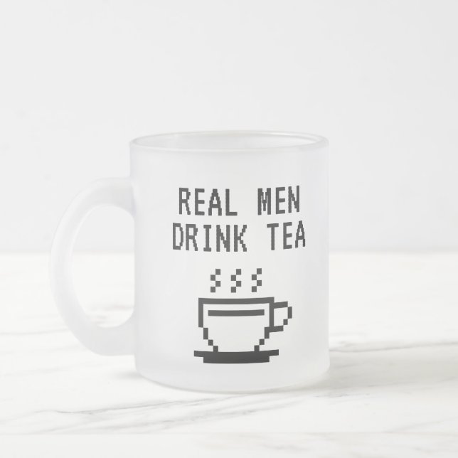 Tasse Givré Real Men Buvez Du Thé drôle (Gauche)