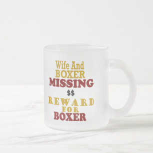 Tasse Givré Récompense absente de boxeur et d'épouse pour le
