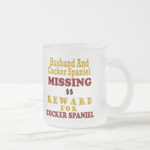 Tasse Givré Récompense absente de cocker et de mari pour le