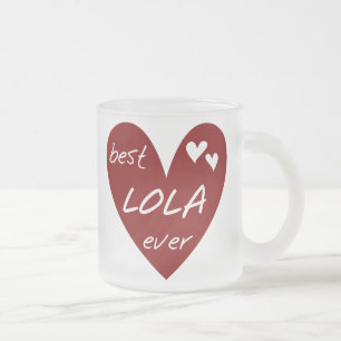 Tasse Givré Red Heart Best Lola Ever T-shirts et cadeaux