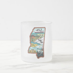 Tasse Givré Retro Mississippi Biloxi Laurel MS State Souvenir