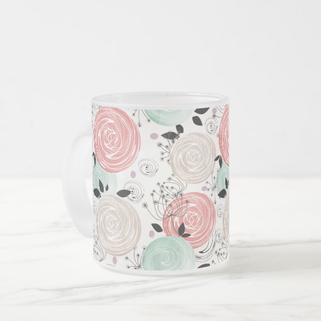 Tasse Givré Rétro, rose (Devant gauche)