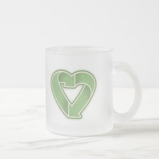 Tasse Givré Réutilisez le coeur (Droit)