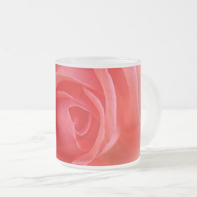 Tasse Givré rose corail rose (Devant droit)