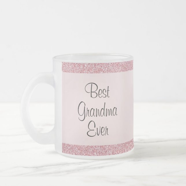 Tasse Givré Rose Gold Parties scintillant Meilleure grand-mère (Gauche)