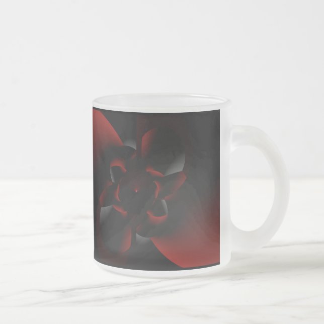 Tasse Givré Rose sortant de l'obscurité - conception fractale (Droit)