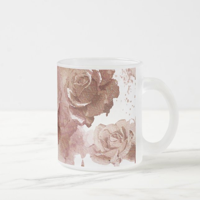 Tasse Givré Roses d'aquarelle 3 (Droit)