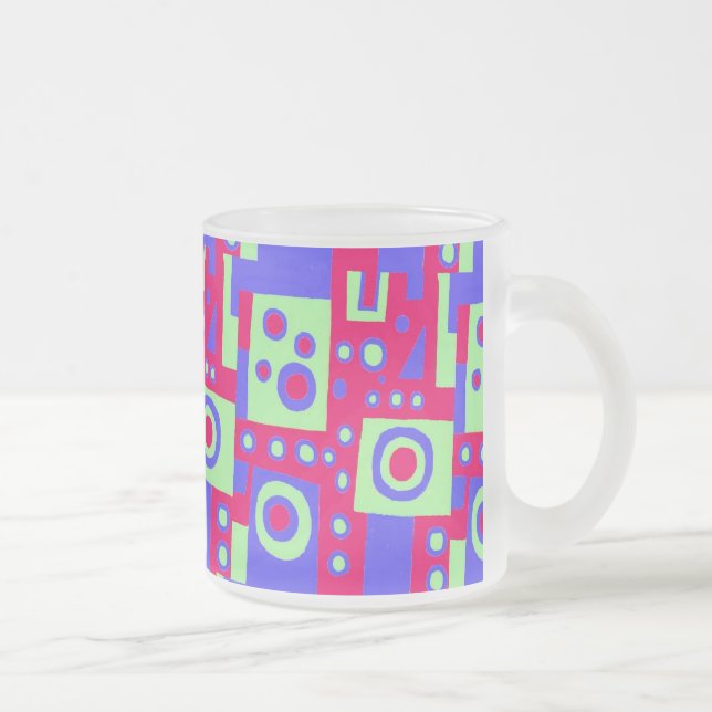 Tasse Givré Rouge Vert Bleu Contructiviste (Droit)