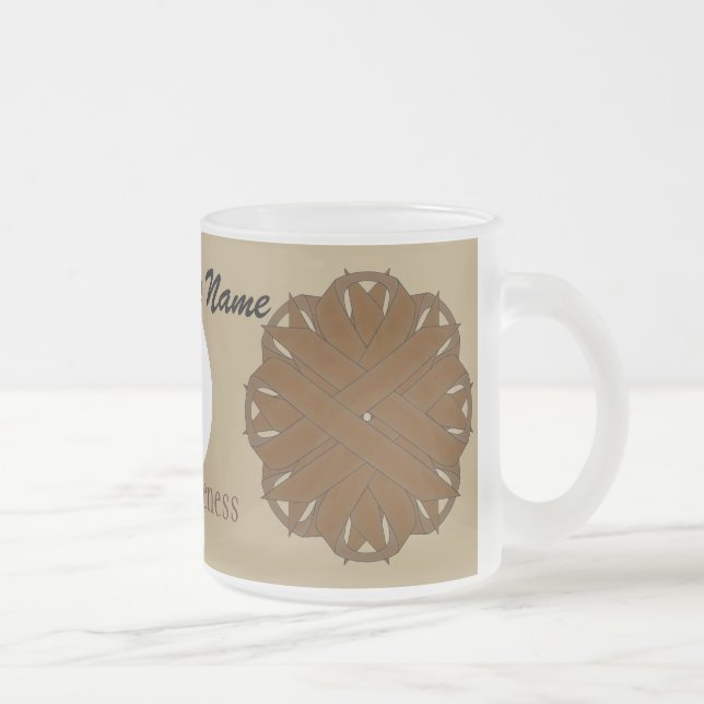 Tasse Givré Ruban de fleurs Brown Tmpl par Kenneth Yoncich (Droit)