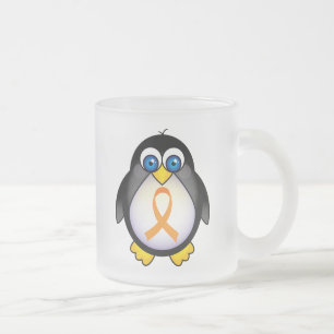 Tasse Givré Ruban orange de pingouin de cadeau de conscience