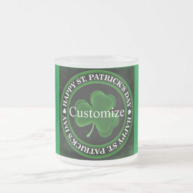 Tasse Givré Saint Patrick, Shamrock vert (Centre)