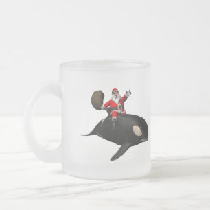Tasse Givré Santa Claus Riding On Killer Whale