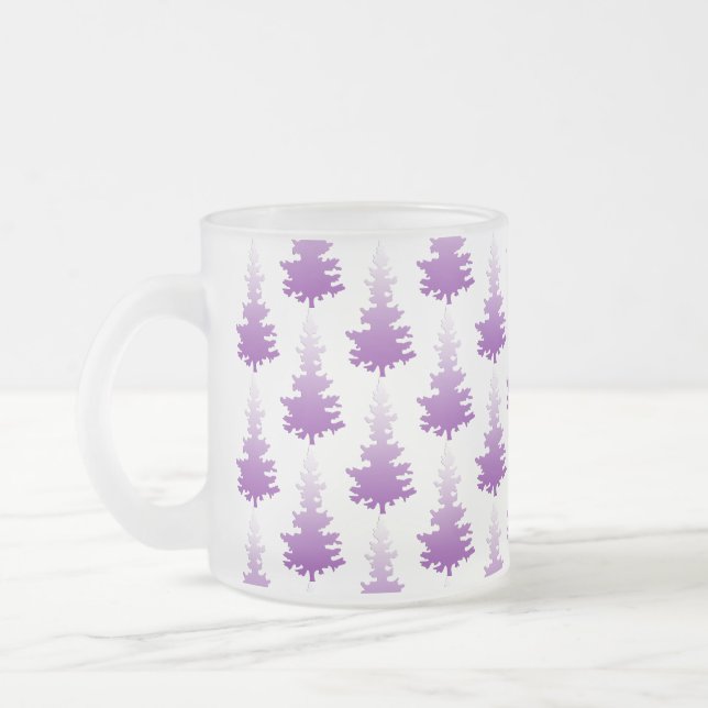 Tasse Givré Sapin de Noël Persistant Rouge-Violet (Gauche)