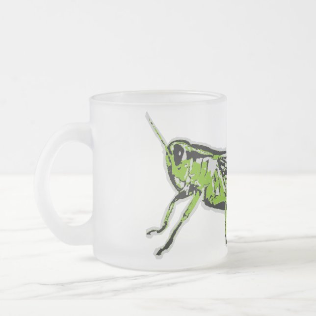 Tasse Givré Sauterelle de vert d'art de bruit (Gauche)