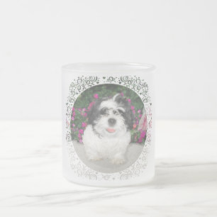 Tasse Givré Sauvetage de chiot Shih Tzu noir et blanc