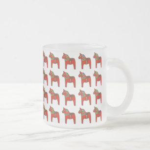 Tasse Givré Scandinave de motif de cheval de Dala de Suédois