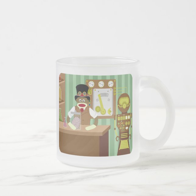 Tasse Givré Scientifique de Steampunk de singe de chaussette (Droit)