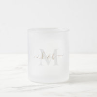 Script de lavage de monogramme or et gris