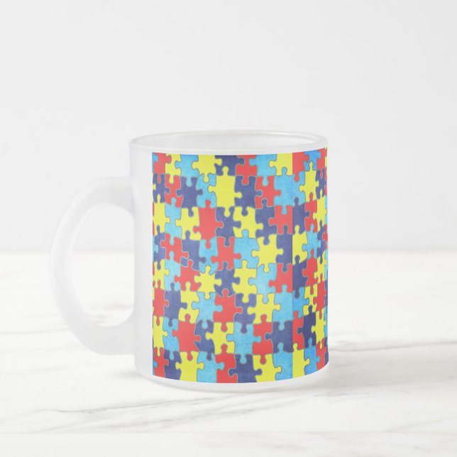 Tasse Givré Sensibilisation sur l'autisme-Puzzle par Shirley T (Gauche)