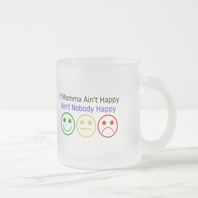 Tasse Givré Si maman n'est pas heureuse de dire avec le sourir (Droit)