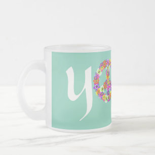 Tasse Givré Signe de paix floral Yoga