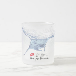 Tasse Givré Silhouette de Manta ray