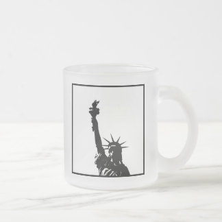 Tasse Givré Silhouette Lady Liberty noir et blanc