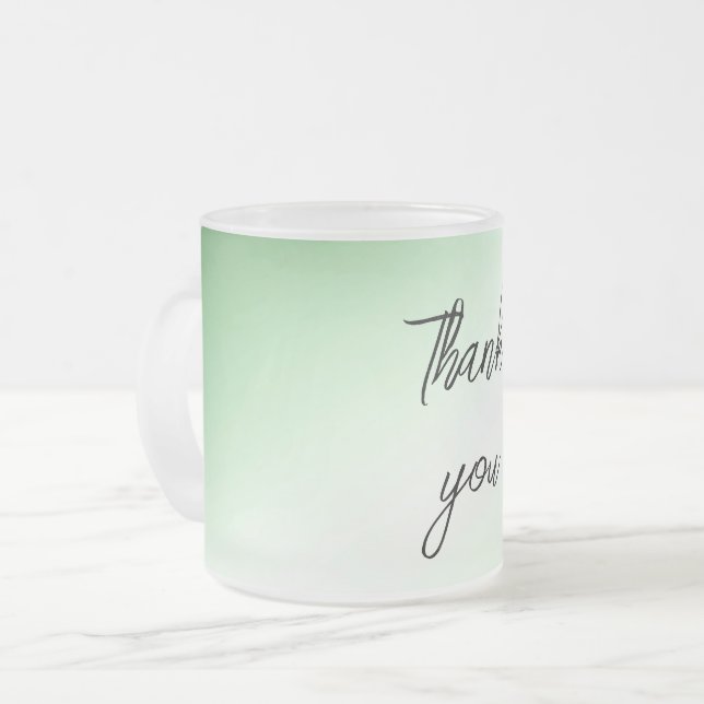 Tasse Givré Simple minimaliste élégant merci élégante coutume  (Devant gauche)