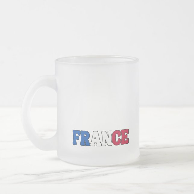 Tasse Givré Simple moderne France National Drapeau (Gauche)
