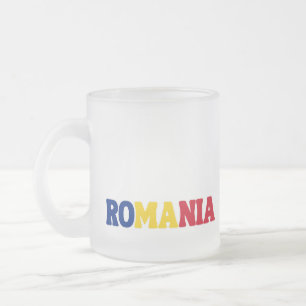 Tasse Givré Simple Moderne Roumanie National Drapeau Vêtements