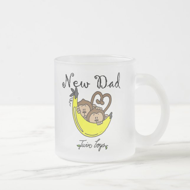Tasse Givré Singes Papa de jumeaux T-shirts et cadeaux (Droit)