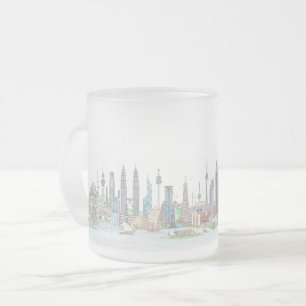 Tasse Givré Skyline du monde
