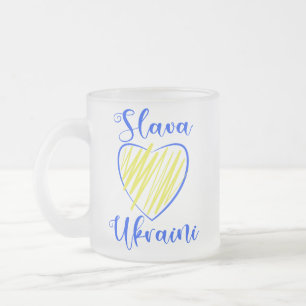Tasse Givré Slogan Slava La gloire ukrainienne au coeur de l'U
