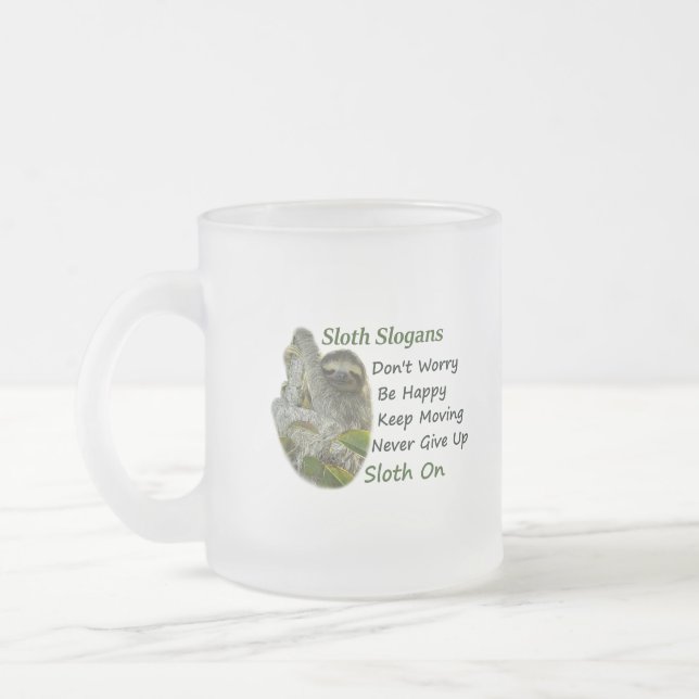 Tasse Givré Slothing Photo Motivational Sloth Sayings (Gauche)