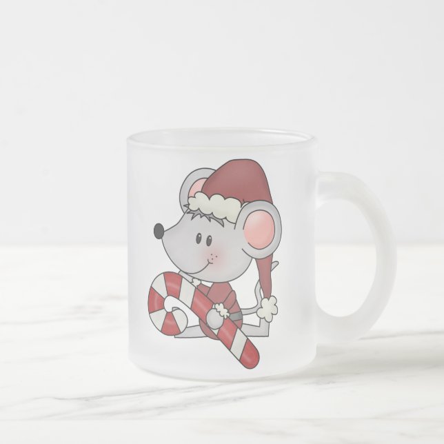 Tasse Givré Souris de Noël avec du sucre de canne (Droit)
