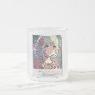 Tasse Givré Soyez ma Saint-Valentin dans le style Manga 33420