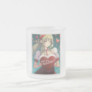 Tasse Givré Soyez ma Saint-Valentin dans le style Manga 33893