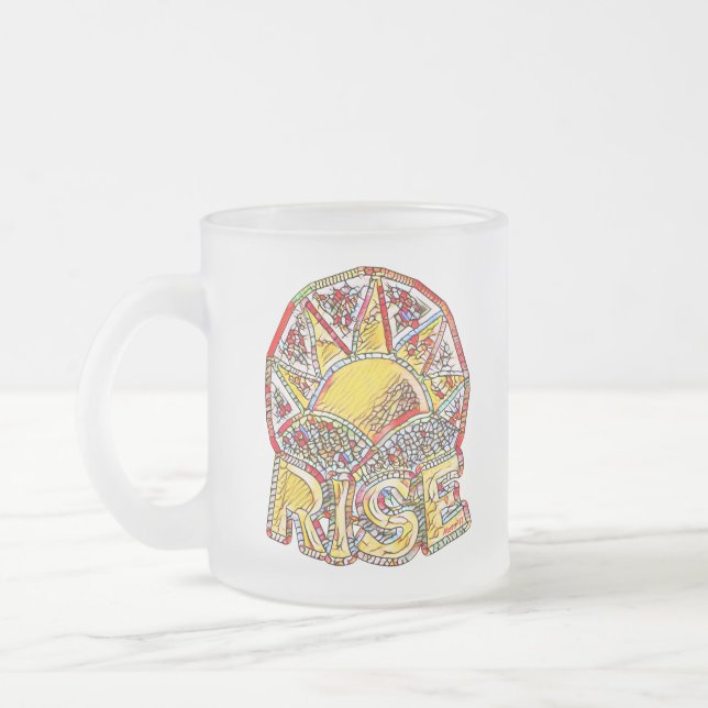 Tasse Givré Sun Rise en verre tendu ~ Message d'application (Gauche)