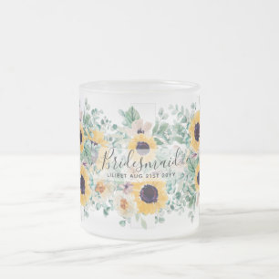 Tasse Givré Sunflowers Eucalyptus Mariage de verdure