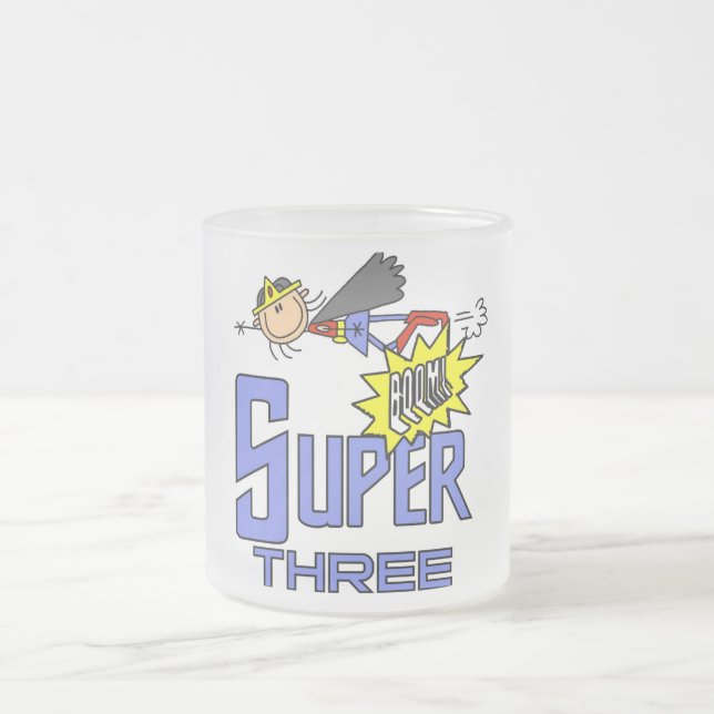 Tasse Givré Superhero Girl 3e Anniversaire Tshirts et cadeaux (Centre)