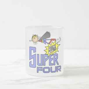 Tasse Givré Superhero Girl 4th Birthday Tshirts et cadeaux