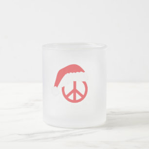 Tasse Givré SYMBOLE DE LA PAIX père Noël Ho Ho Ho Ho avec Sant