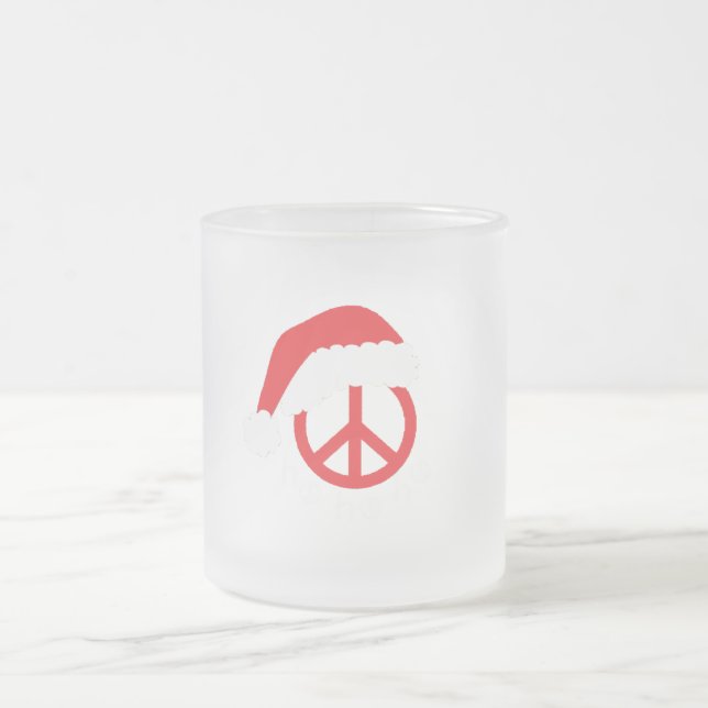 Tasse Givré SYMBOLE DE LA PAIX père Noël Ho Ho Ho Ho avec Sant (Centre)