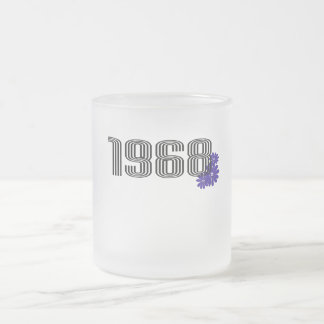 Tasse Givré SYMBOLE DE PAIX FLEURIE 1968 Hippie violet
