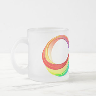 Tasse Givré Symbole d'infinité arc-en-ciel stratifié